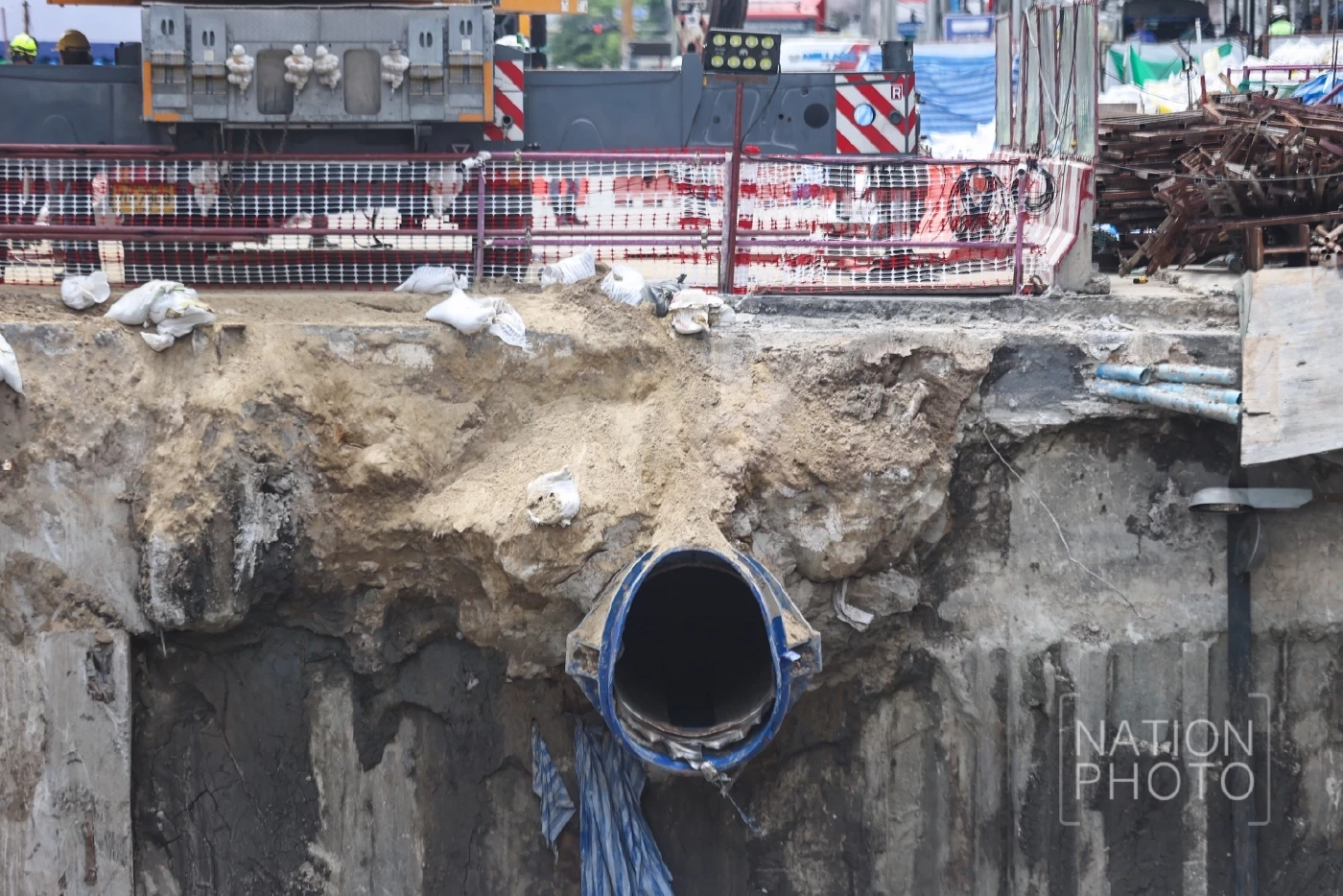 รฟม.-ผู้รับเหมารถไฟฟ้าสายสีม่วง แจงปม "ถนนยุบ" เร่งคืนพื้นที่ใน 14 วัน