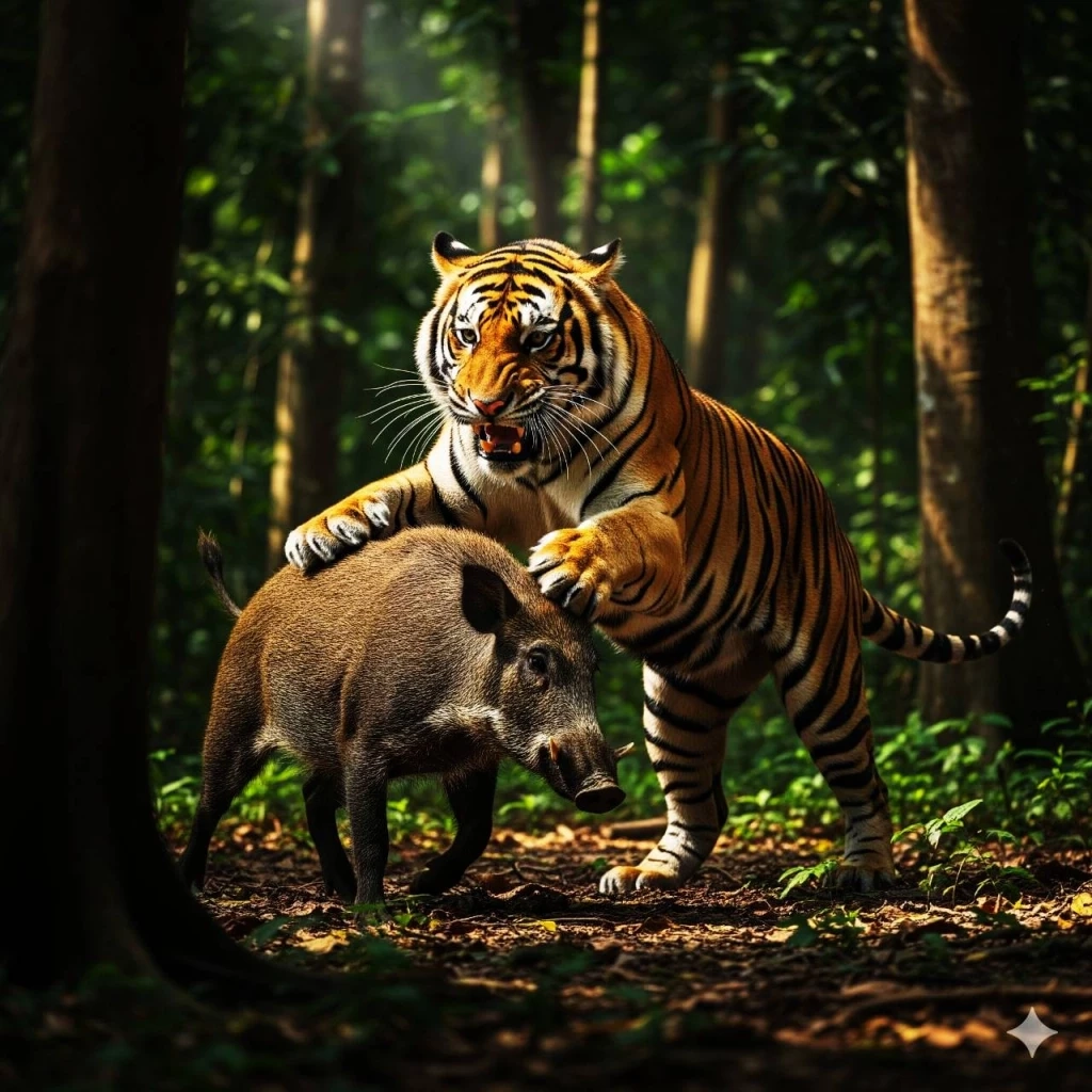 "เสือ-สิงโต" ล่าเหยื่อยังไง สัญชาตญาณนักล่าในป่าใหญ่ ที่ไม่เคยจางหาย