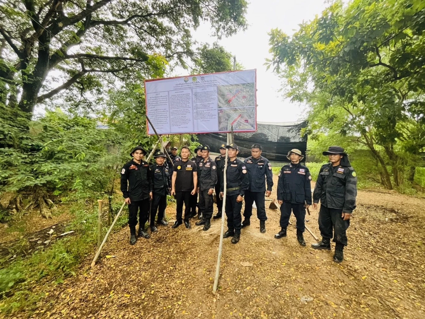 ขู่ ดำเนินคดีชาวกัมพูชาเด็ดขาด หากรุกล้ำ-ทำลายป้ายแจ้งเตือน