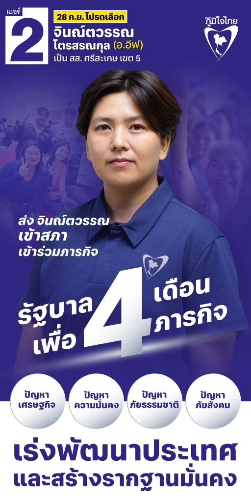 เลือกซ่อม "สส." เขต 5 ศรีสะเกษ "เพื่อไทย" แชมป์เก่าลุ้นเหนื่อย "ภูมิใจไทย" แรง