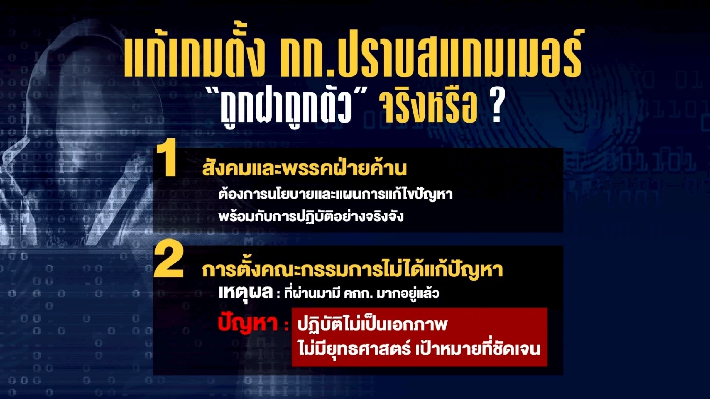 \"นายกอนุทิน\" แก้เกมตั้ง กก.ปราบสแกมเมอร์ “ถูกฝาถูกตัว” จริงหรือ?