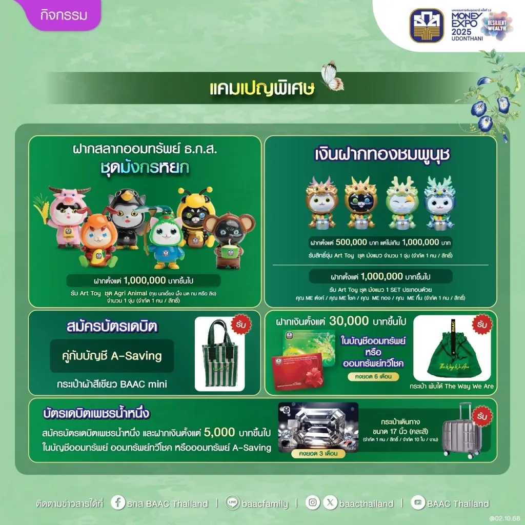 ธ.ก.ส. เปิดตัวเงินฝากทองชมพูนุช - ทองเนื้อเก้า Money Expo อุดรฯ