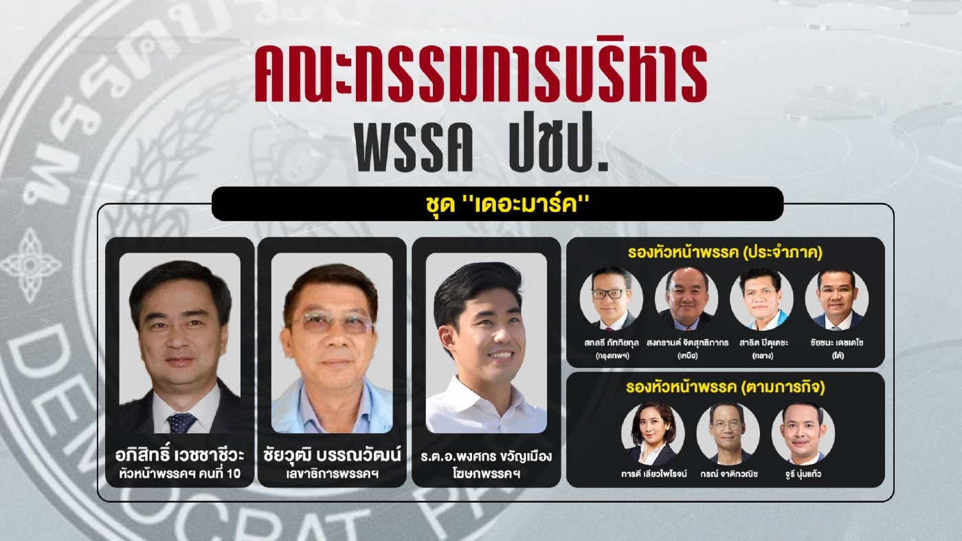 “อภิสิทธิ์” คัมแบ็ก ปชป.นั่งหัวหน้าพรรคสีฟ้าคนที่ 10 ไร้คู่แข่ง