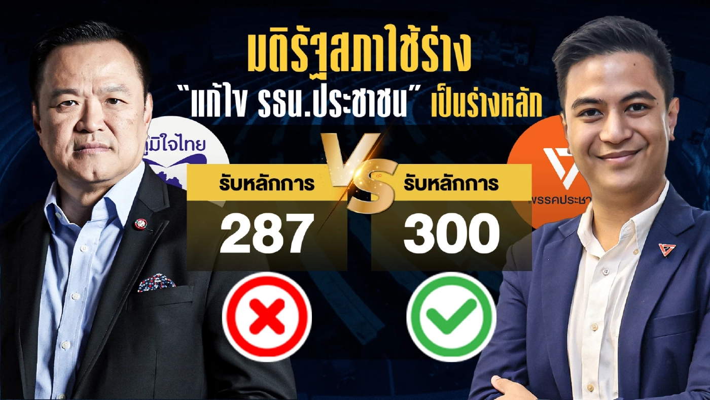 รัฐสภามีมติยึดร่าง รธน. ของ ปชน.เป็นหลัก ในการพิจารณาชั้น กมธ.