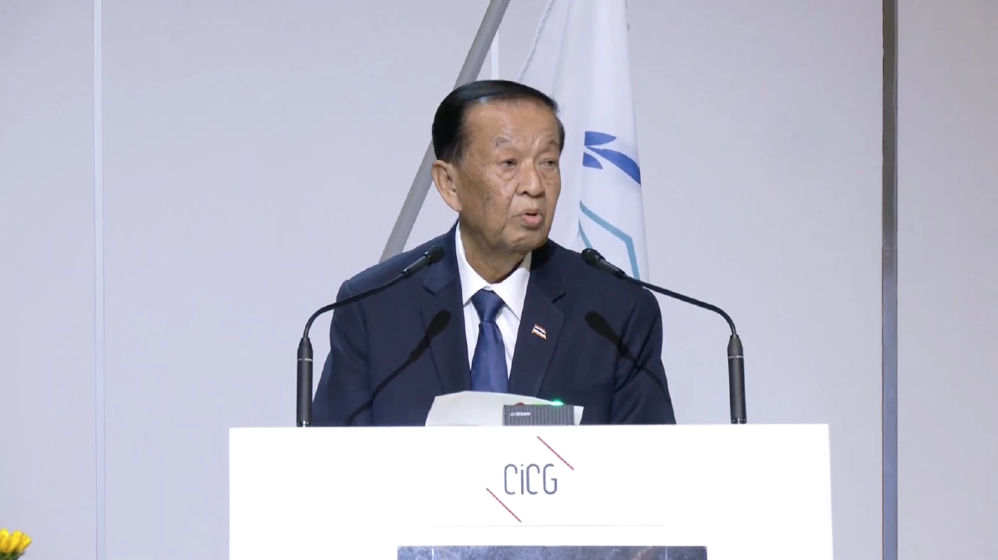 นายวันมูหะมัดนอร์ มะทา ประธานสภาผู้แทนราษฎร ในฐานะหัวหน้าคณะผู้แทนรัฐสภาไทย