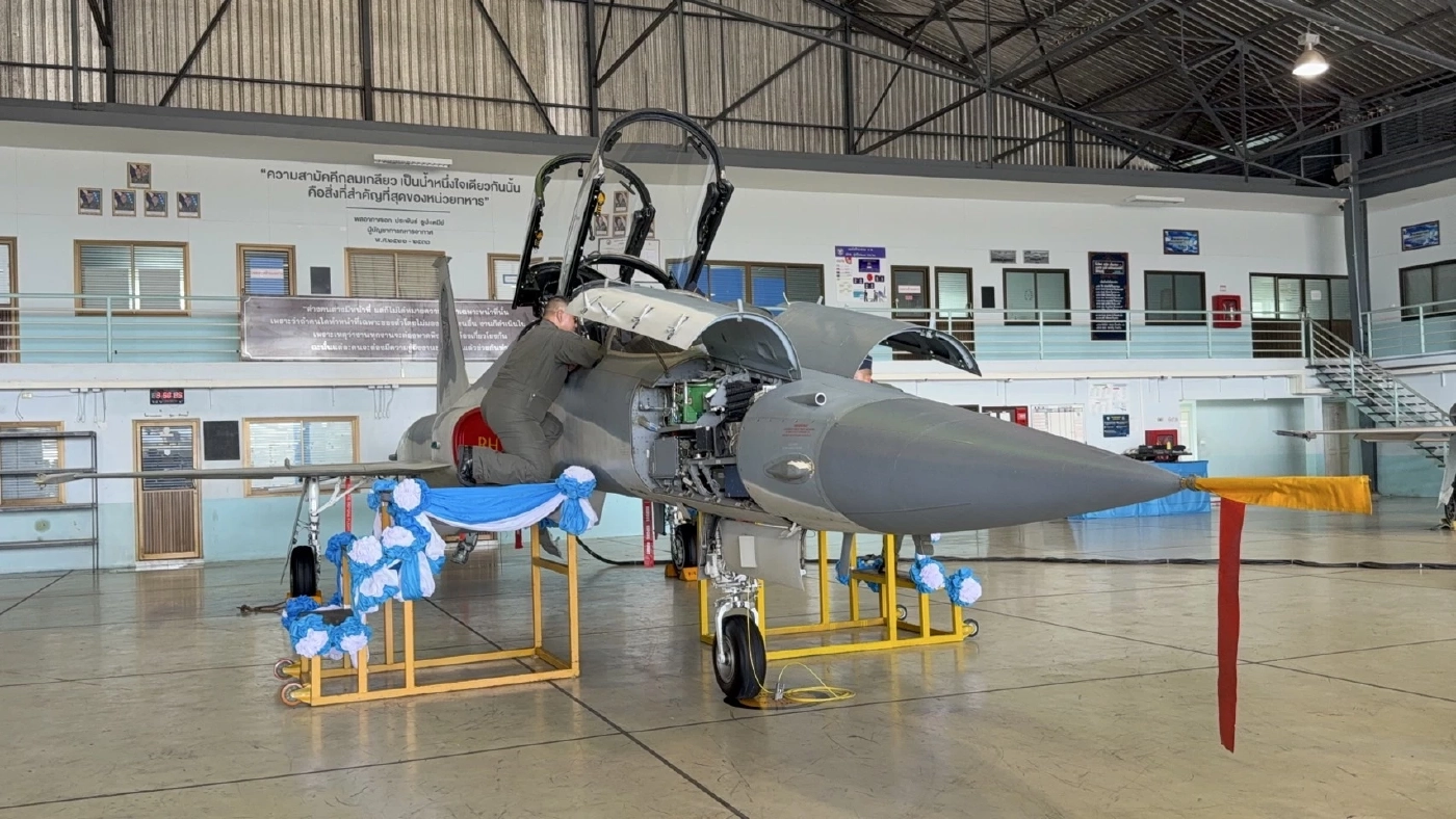 ตรวจความพร้อมรบ F-5 รับสถานการณ์ชายแดน-ป้องกันฐานที่ตั้ง