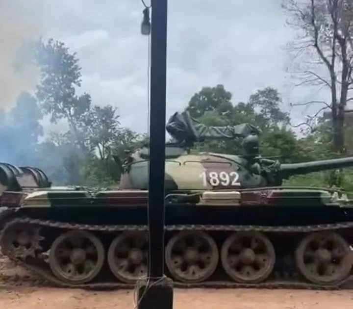 รถถัง T55 กัมพูชา (ภาพประกอบไม่เกี่ยวกับข่าว)