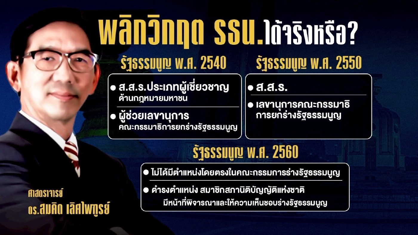 อินไซต์ ตั้ง“บวรศักดิ์ - สมคิด” พลิกวิกฤต ร่าง รธน.ได้จริงหรือ?