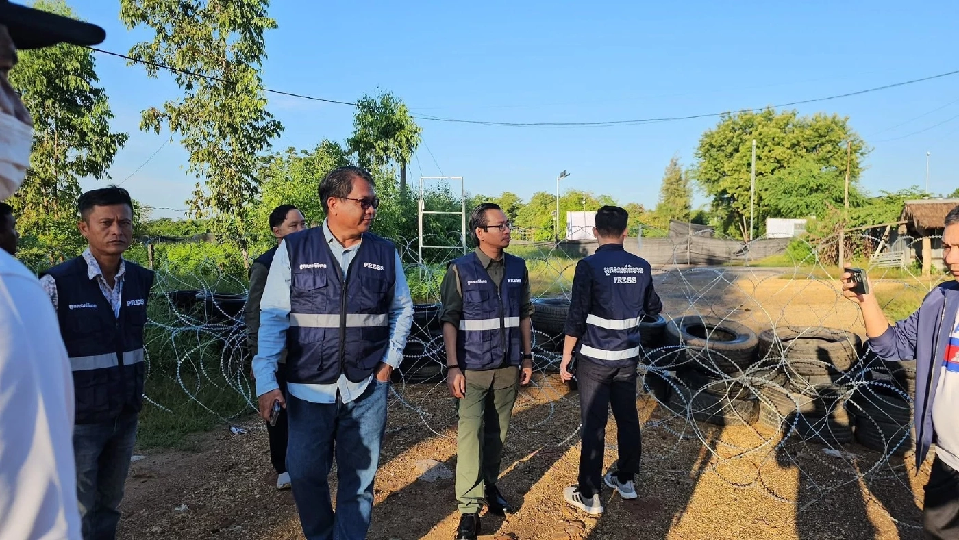 สื่อมวลชนกัมพูชา เริ่มมาสังเกตการณ์ ที่บริเวณ &quot;บ้านหนองจาน&quot;
