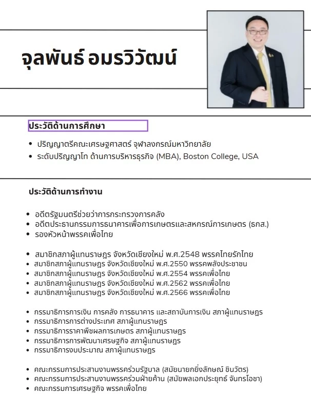 รู้จัก "จุลพันธ์ อมรวิวัฒน์" ผงาดหัวหน้า "พรรคเพื่อไทย" คนใหม่