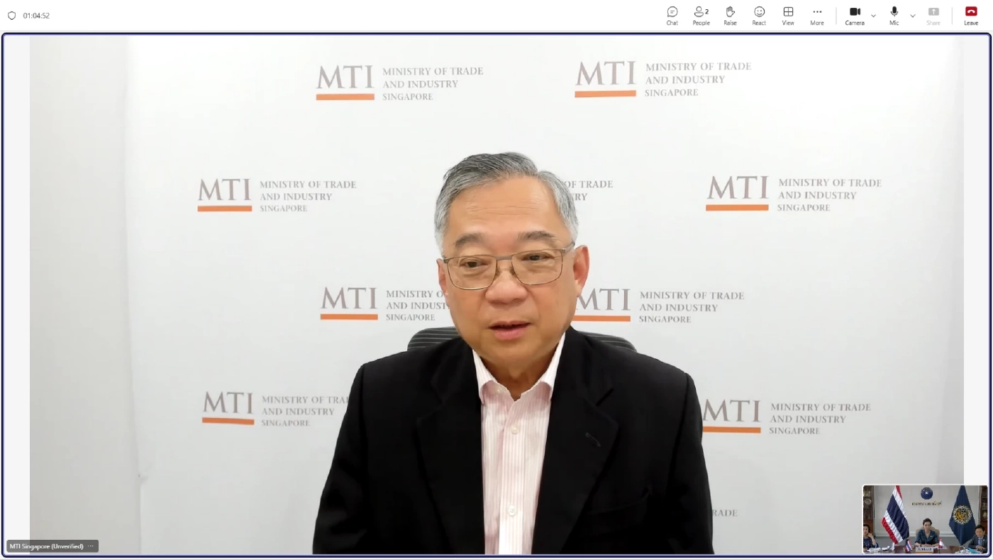 กาน คิม ยอง รองนายกรัฐมนตรีและรัฐมนตรีว่าการกระทรวงการค้าและอุตสาหกรรมของสิงคโปร์