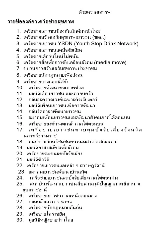 "39 องค์กร ป้องกันภัยสุรา" คัดค้าน รัฐบาลเร่งออก "กม.ขยายเวลาขาย-ดื่มสุรา" ชี้อุบัติเหตุเมาแล้วขับเพิ่มขึ้น