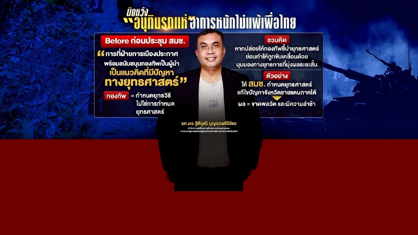 “ฐิติวุฒิ” ชี้ รบ.ต้องแยก ยุทธศาสตร์-ยุทธการ กรณีตอบโต้กัมพูชา