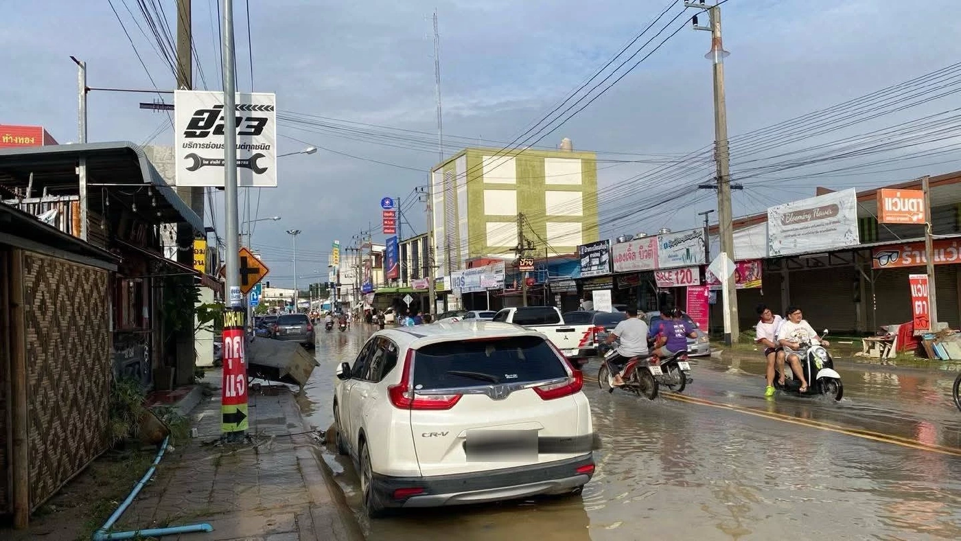 เปิดภาพล่าสุด พื้นที่ "หาดใหญ่" นํ้าเริ่มลดแล้ว