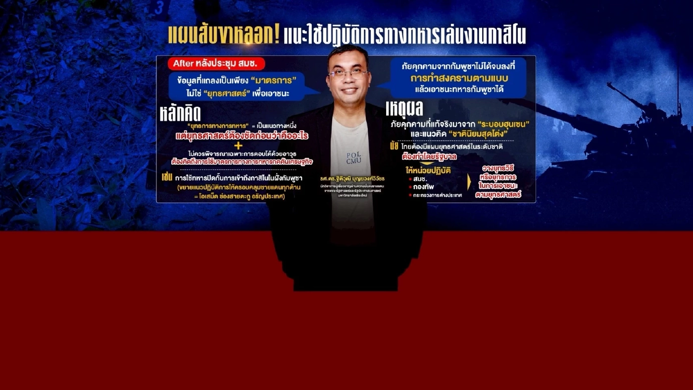 “ฐิติวุฒิ” ชี้ รบ.ต้องแยก ยุทธศาสตร์-ยุทธการ กรณีตอบโต้กัมพูชา