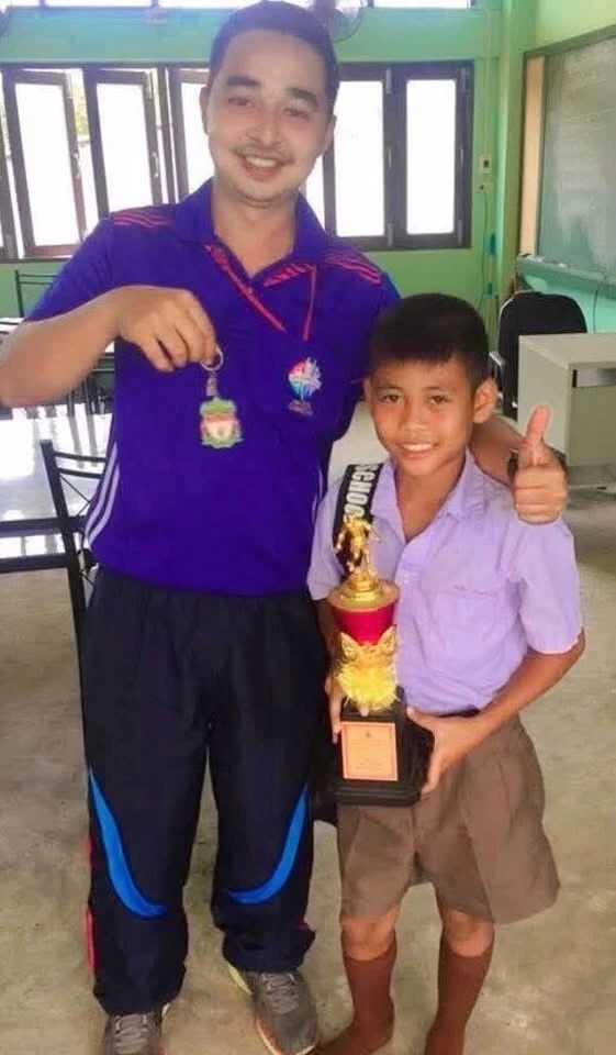 พายัก สีพะนม สมัยเป็นนักฟุตบอลโรงเรียนวัดหนองแหวน อ.นายายอาม จ.จันทบุรี