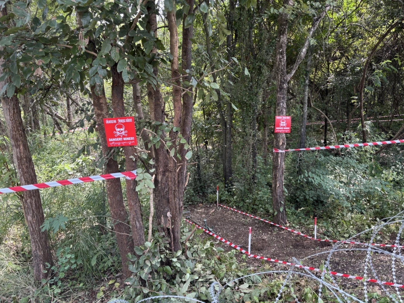 หน่วยปฏิบัติการทุ่นระเบิด กำจัดทุ่นระเบิดบ้านหนองจาน 2 วัน 7 ทุ่น