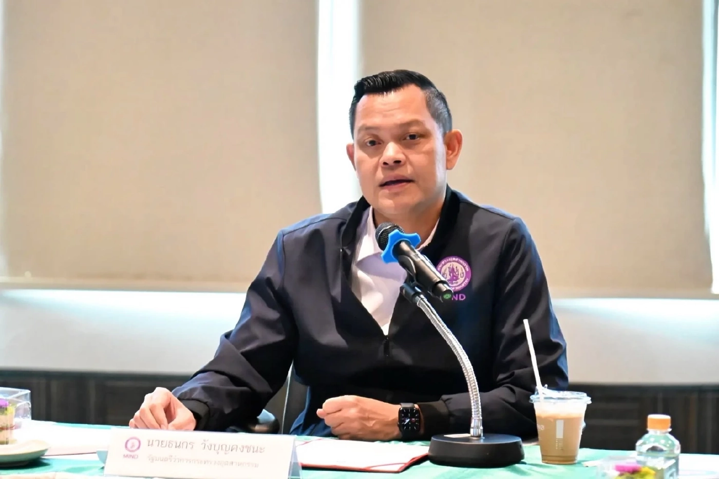 นายธนกร วังบุญคงชนะ รัฐมนตรีว่าการกระทรวงอุตสาหกรรม