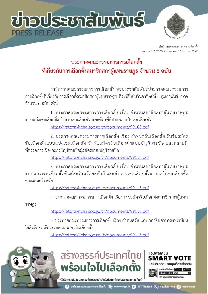 รวมประกาศ กกต. 6 ฉบับ รับศึกเลือกตั้ง 69 ไขคำตอบทุกข้อสงสัย