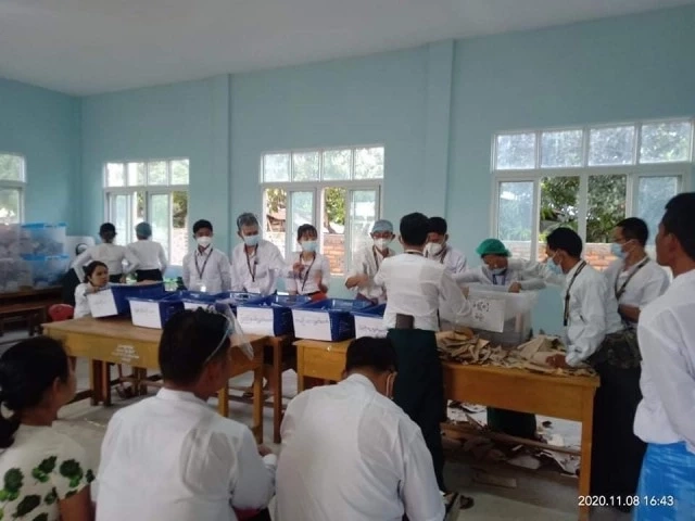 ภาพบรรยากาศการเลือกตั้งในเมียนมา เมื่อปี 2020