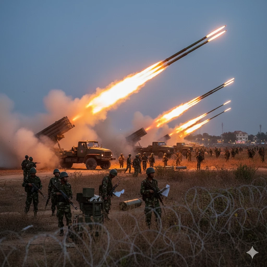 ทัพภาค 1 สรุปปะทะ 10 วัน 3 พื้นที่ กัมพูชายิง BM-21 ถล่มไม่หยุด