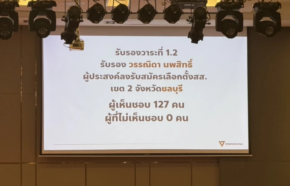 "วรรณิดา" ผ่านไพรมารีโหวตพรรคประชาชน ลงสมัคร สส.เขต 2 ชลบุรี