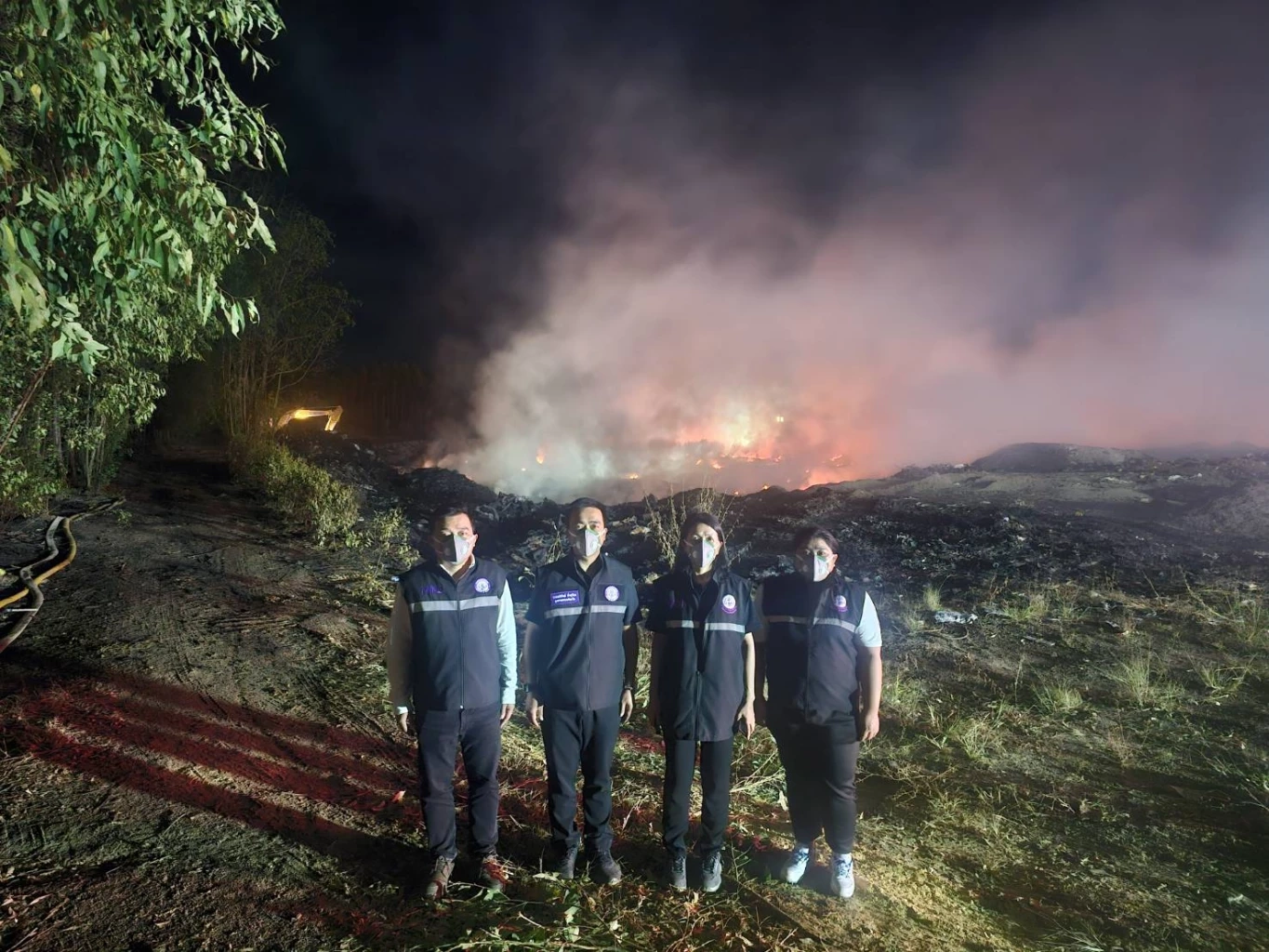 "ธนกร" สั่งตรวจวัดมลพิษทางอากาศ-เฝ้าระวังไม่ให้กระทบประชาชน หลังพบเพลิงไหม้บ่อสิ่งปฏิกูล