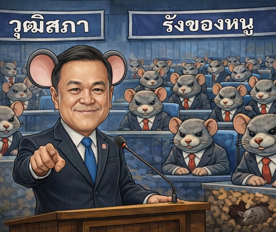 แร๊งส์! ฉายาสภา 68 “รังหนอนสีเทา” ขณะที่สภาสูงคือ “รังของหนู” ประธานวุฒิ “หมงล้งบุรีรัมย์”
