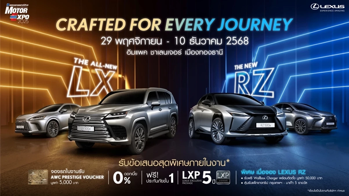 Lexus เปิดตัว RZ ใหม่แรงสุดในกลุ่มรถหรู ในงาน Motor Expo 2025