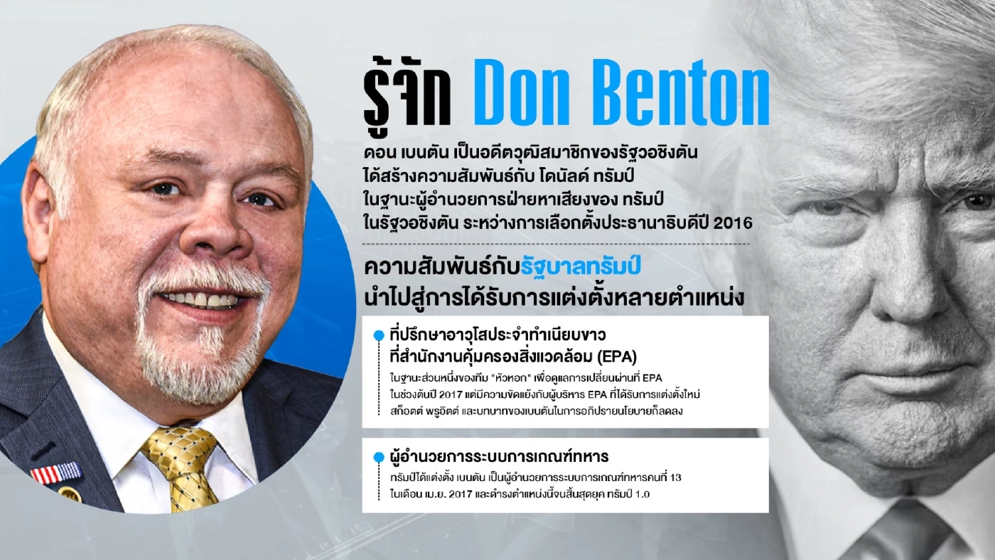 รู้จัก "ดอน เบนตัน" คนสนิท "ทรัมป์" ล็อบบี้ "สหรัฐฯเชียร์กัมพูชาด้อยค่าไทย"
