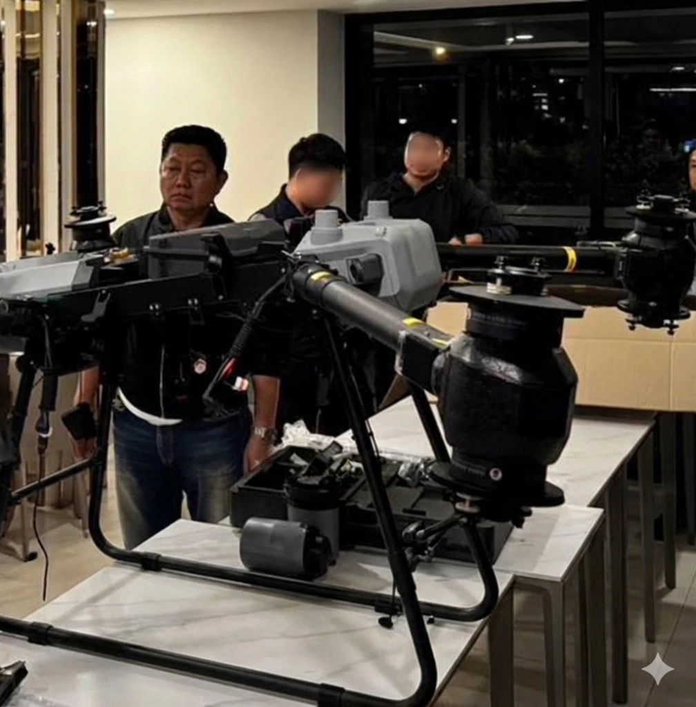 จับได้แล้ว 4 เมียนมา บินโดรนป่วนสุวรรณภูมิ อ้างมารับของไปส่งขายรัฐบาลทหาร