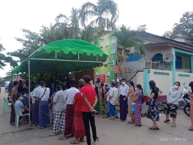 ภาพบรรยากาศการเลือกตั้งในเมียนมา เมื่อปี 2020