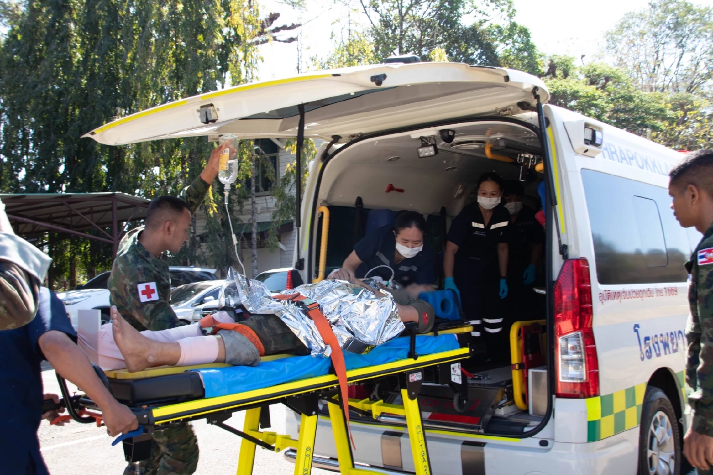 ด่วน! ทหารช่าง นย. เหยียบทุ่นระเบิด บ้านหนองรี เร่งส่ง รพ.