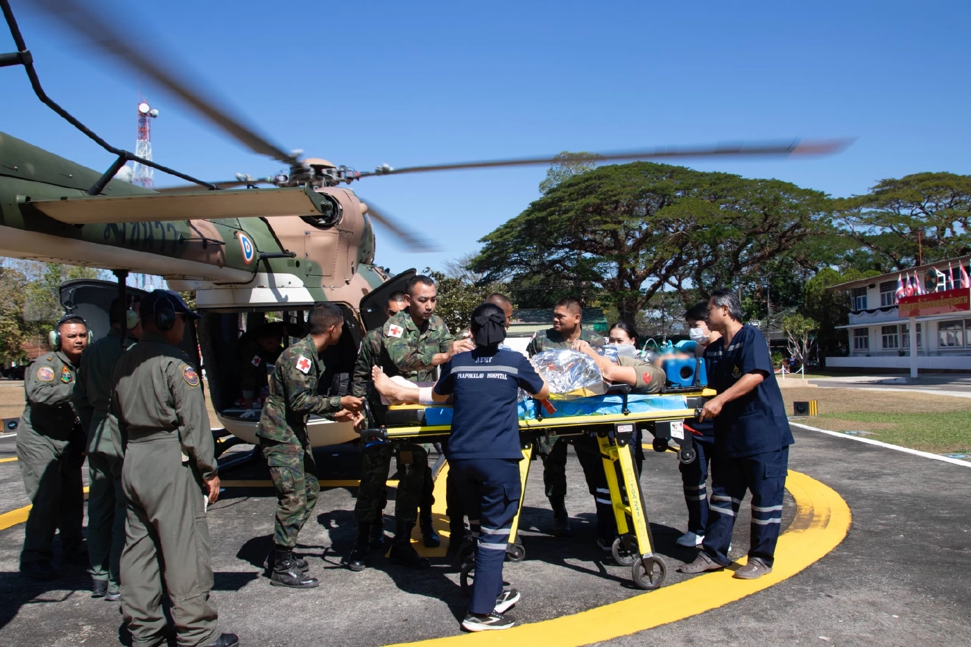 ด่วน! ทหารช่าง นย. เหยียบทุ่นระเบิด บ้านหนองรี เร่งส่ง รพ.