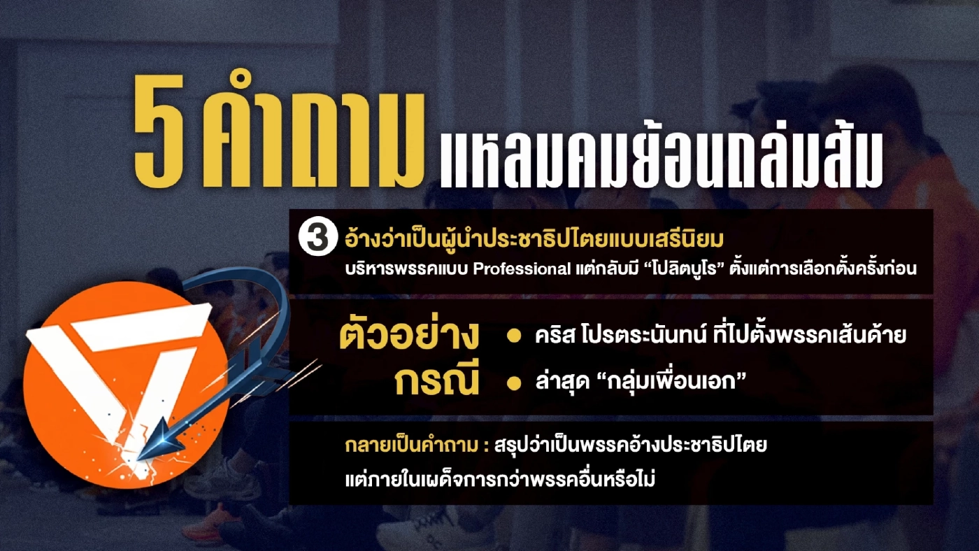 ถอดรหัส “ดุสิตโพล” ส้มอย่าเพลิน-น้ำเงินจี้ติด มรสุมรุม "ส้ม" ทำฝันสลาย