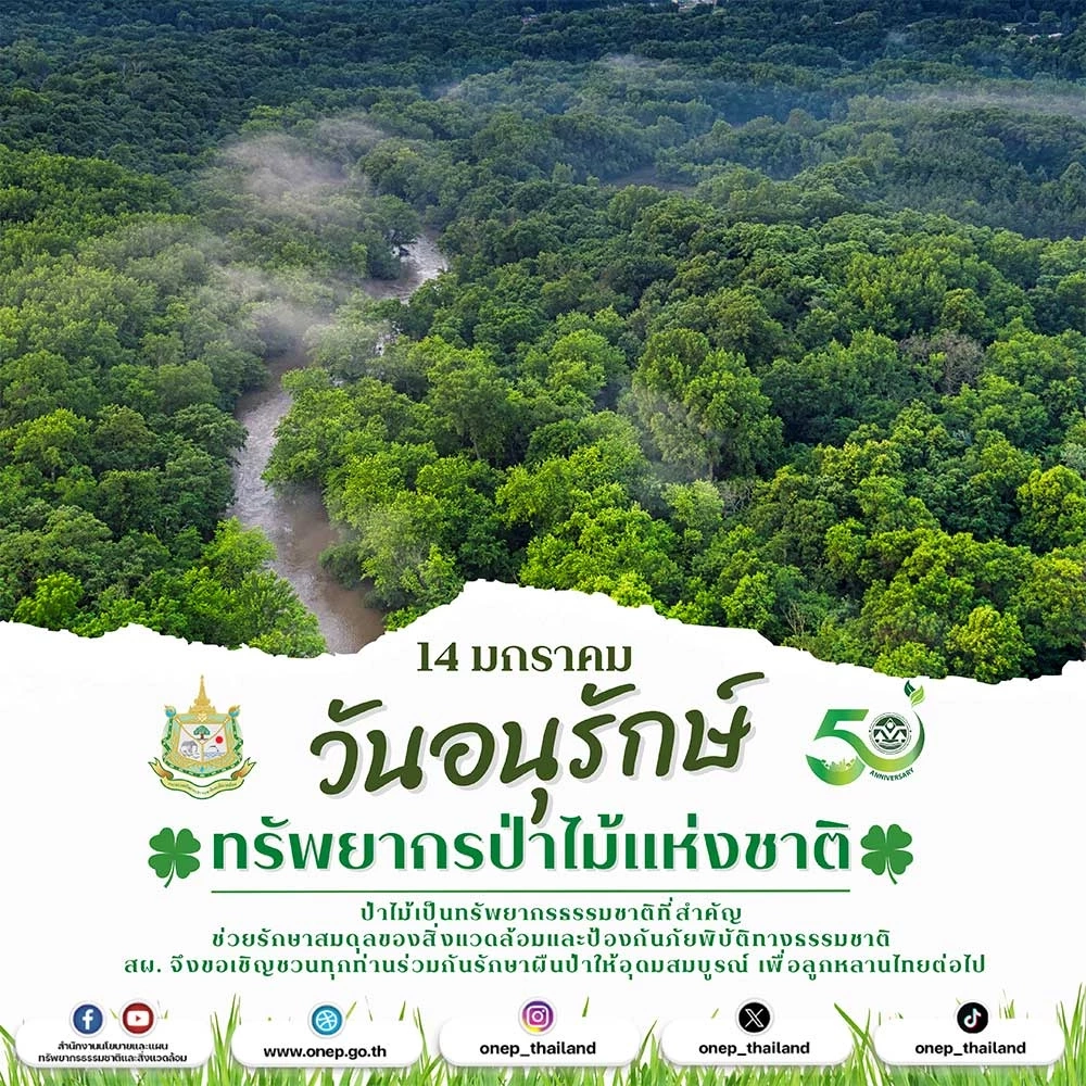 14 มกราคม – วันอนุรักษ์ทรัพยากรป่าไม้แห่งชาติ
