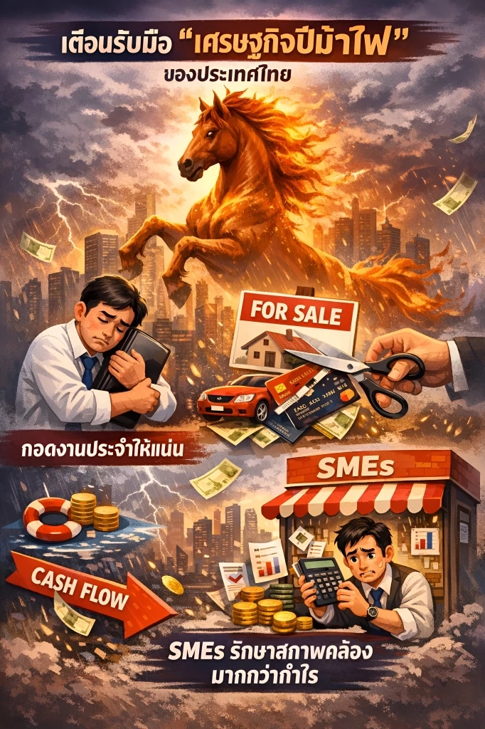 เตือนรับมือ "เศรษฐกิจปีม้าไฟ" กอดงานประจำให้แน่น-เฉือนทรัพย์ที่เป็นภาระทิ้ง