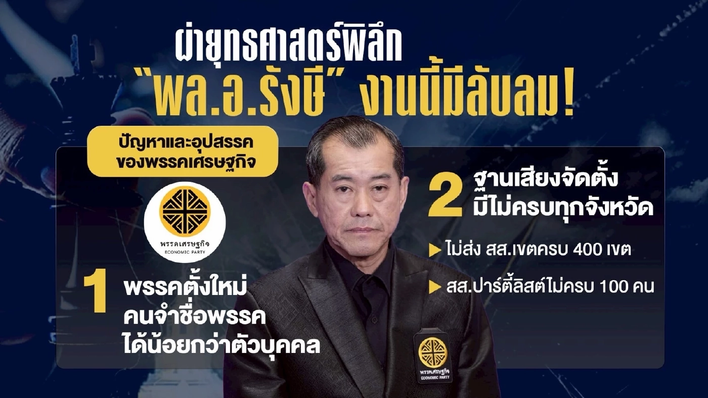 เทียบยุทธศาสตร์! "กังฟู" ขอ 3 แสนเข้าสภา - “พล.อ.รังษี" เดิมพัน 3 ล้านที่นั่งเบอร์ 10