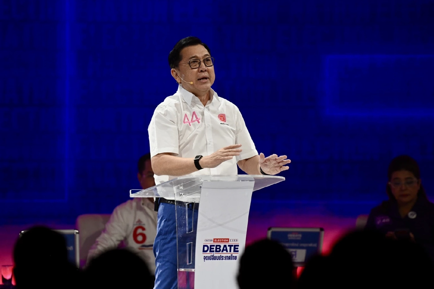 นายจตุพร บุรุษพัฒน์ หัวหน้าพรรคโอกาสใหม่ แคนดิเดตนายกรัฐมนตรีของพรรค