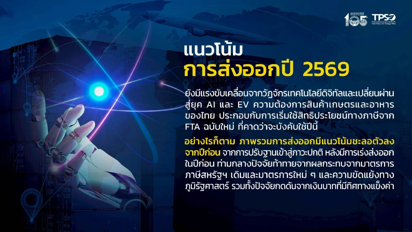ส่งออกปี 68 พุ่ง 3.3 แสนล้านดอลลาร์ สูงสุดเป็นประวัติการณ์