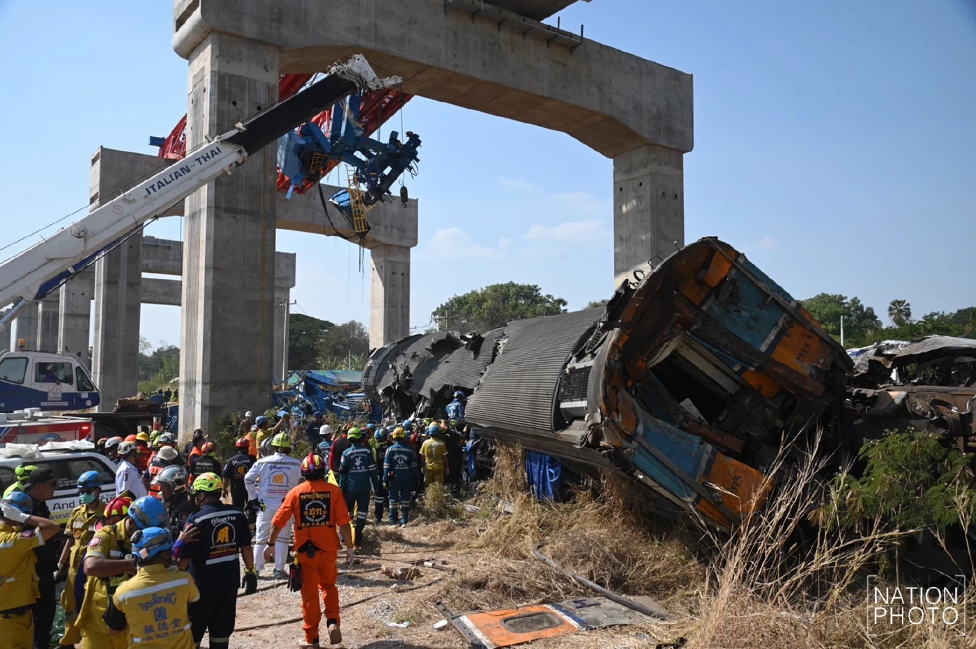 ญาติโล่งใจ หลัง 3 พ่อแม่ลูกมีชื่อปรากฏเสียชีวิตจาก "เครนถล่มรถไฟ" พบแค่บาดเจ็บ