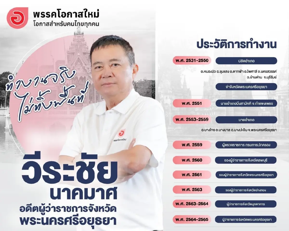 อดีตผู้ว่าฯ กรุงเก่าขอชิง สส.ชูจุดแข็ง "ตัวจริงแก้ปัญหา"