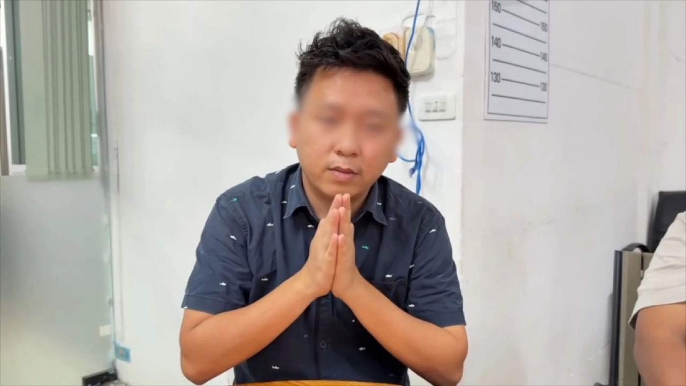 สิ้นลายกร่าง! 6 แรงงานเมียนมาคอตก ยกมือไหว้ขอโทษ ปมคว้าเหล็กหวดรถไรเดอร์บางบ่อ