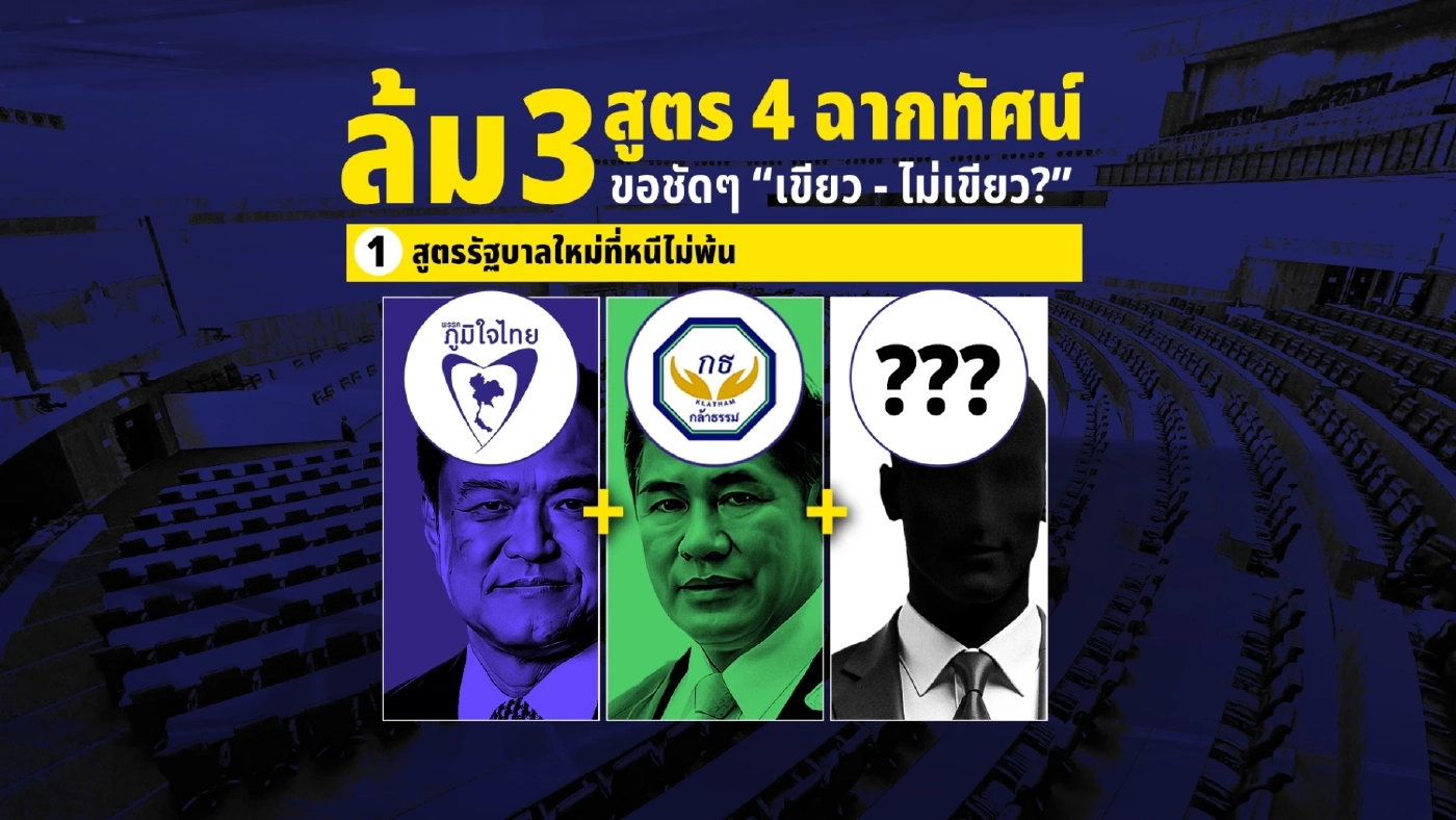 ล้ม “3 สูตร 4 ฉากทัศน์” จับขั้วตั้งรัฐบาล ขอชัดๆ “เขียว - ไม่เขียว?”