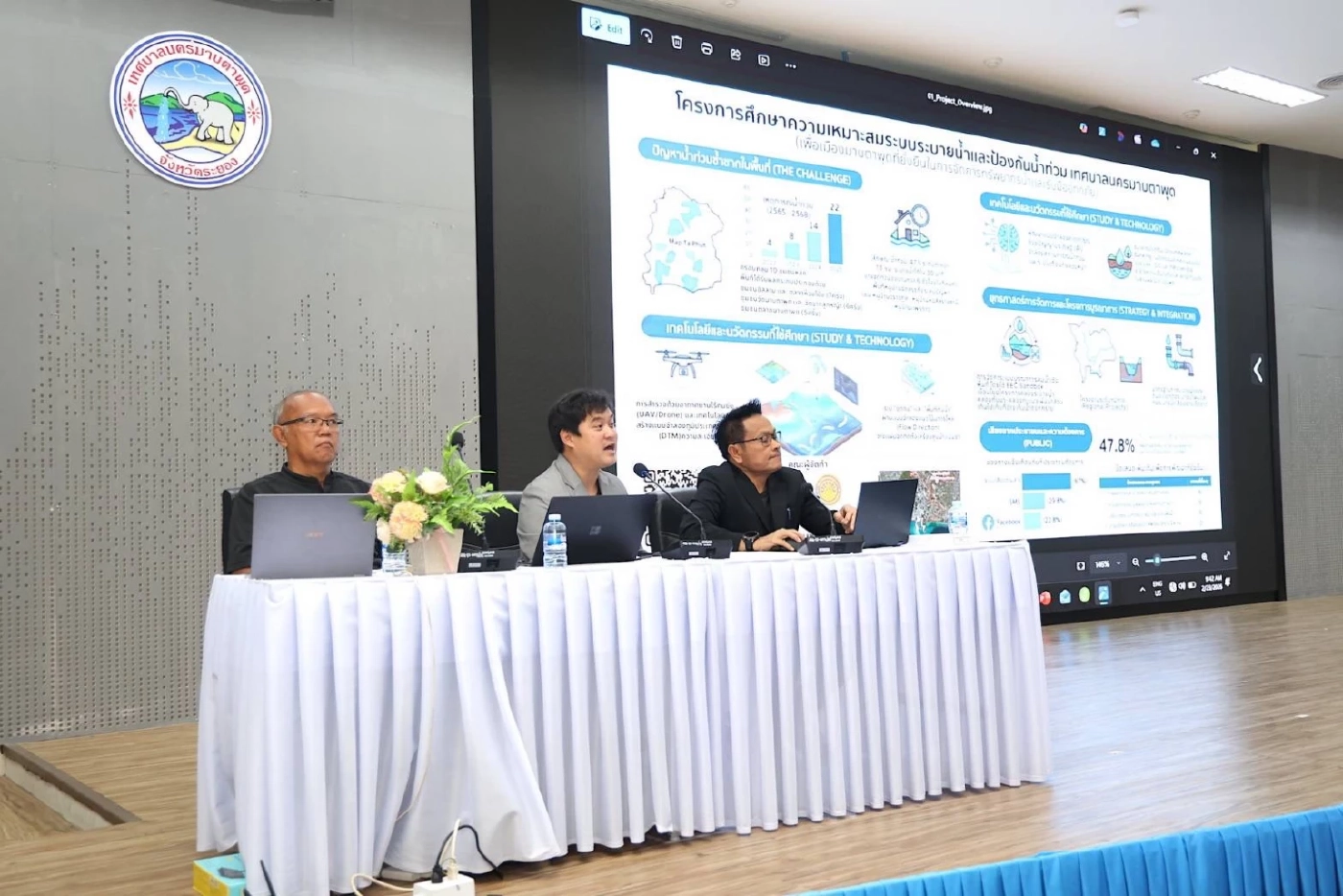 เทศบาลนครมาบตาพุด จับมือ ม.บูรพา เดินหน้าป้องกันน้ำท่วมยั่งยืน