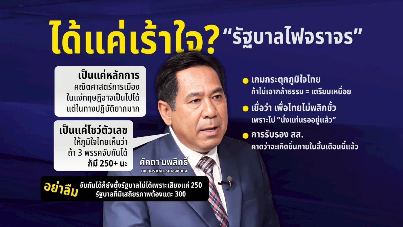 "ครูใหญ่" ทำได้.. 5 ปัจจัยไม่แคร์ "กล้าธรรม" เงื่อนไขสำคัญ "เพื่อไทย" ต้องไม่เบี้ยว เสียงเตือนจาก "บ้านป่ารอยต่อฯ"