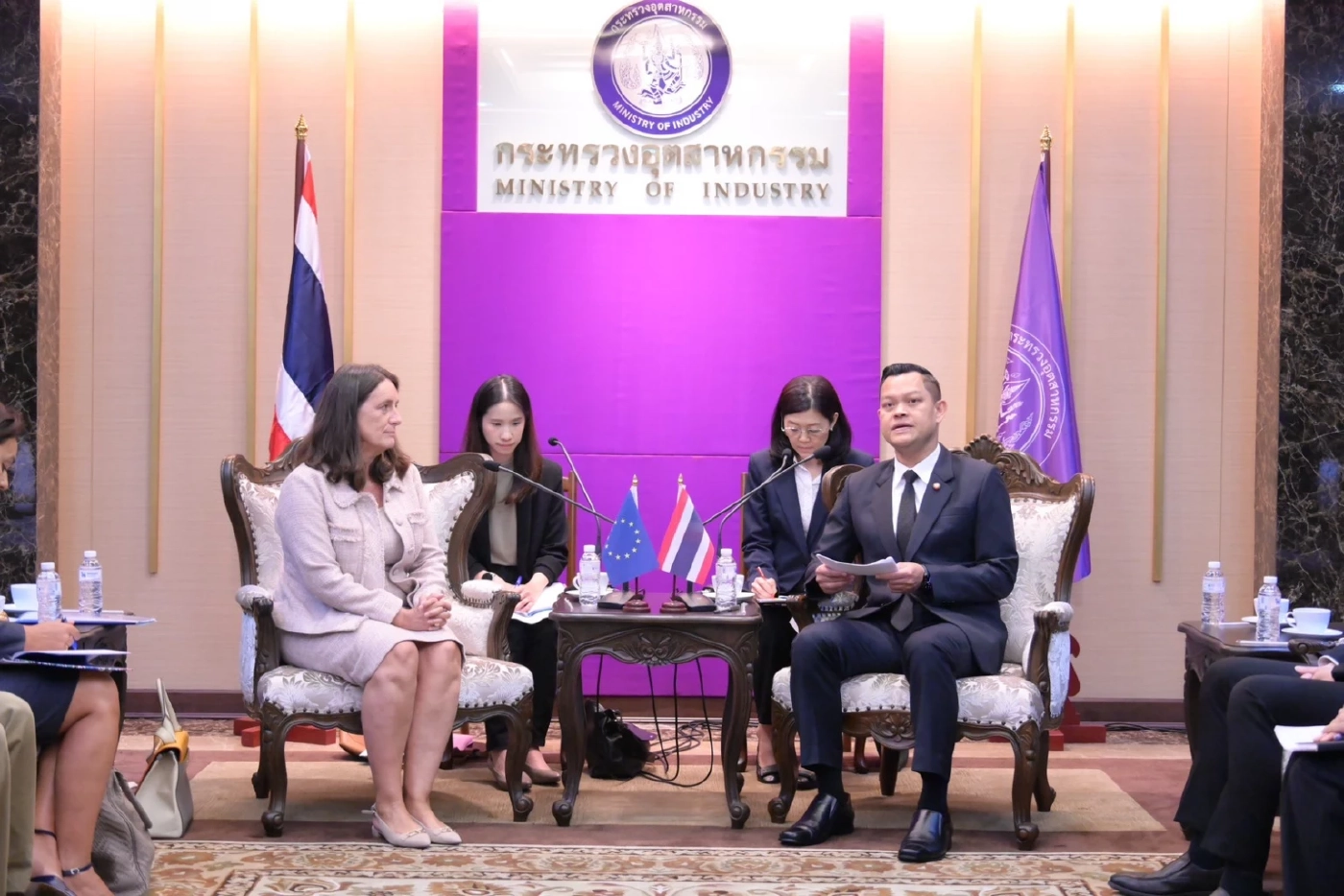 “ธนกร” เปิดกระทรวงอุตฯ ต้อนรับทูต EU ตั้งเป้าปิดดีล FTA ภายในปี 69
