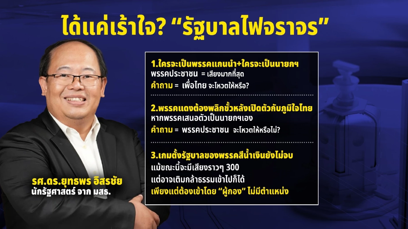 "ครูใหญ่" ทำได้.. 5 ปัจจัยไม่แคร์ "กล้าธรรม" เงื่อนไขสำคัญ "เพื่อไทย" ต้องไม่เบี้ยว เสียงเตือนจาก "บ้านป่ารอยต่อฯ"