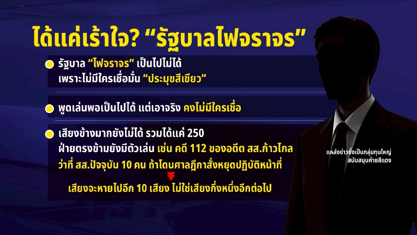 "ครูใหญ่" ทำได้.. 5 ปัจจัยไม่แคร์ "กล้าธรรม" เงื่อนไขสำคัญ "เพื่อไทย" ต้องไม่เบี้ยว เสียงเตือนจาก "บ้านป่ารอยต่อฯ"