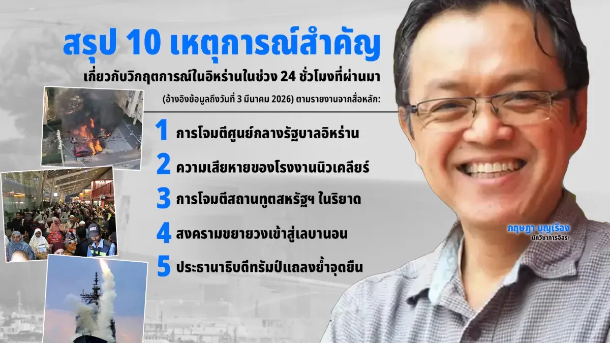 สรุป 10 เหตุการณ์เดือด "อิหร่าน" วันที่ 4 หลังสิ้นผู้นำสูงสุด